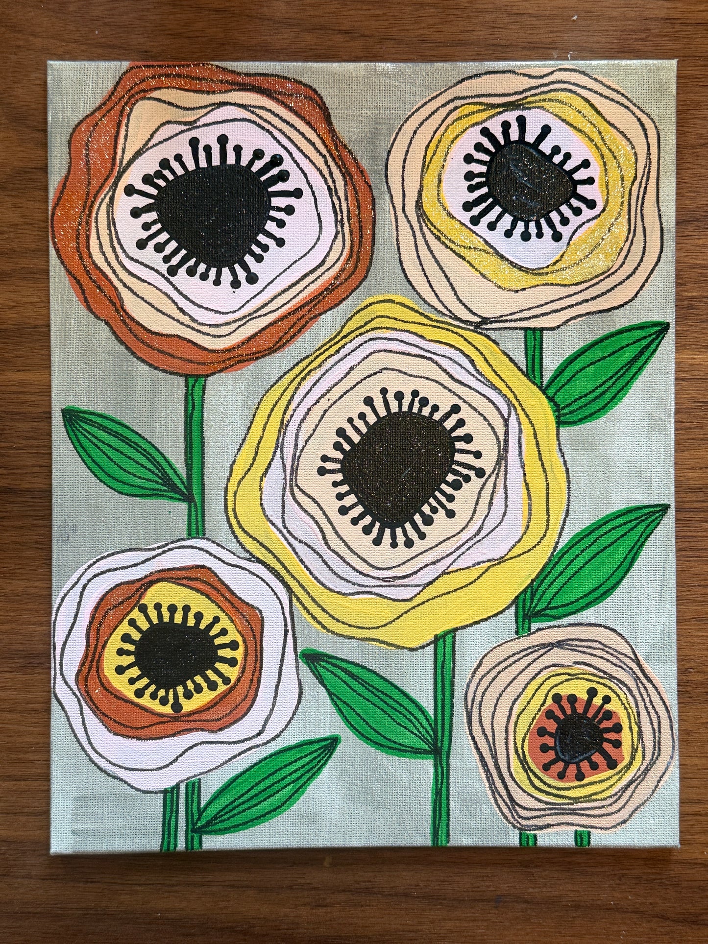 Whimsical Florals Mixed Media Paint Kit